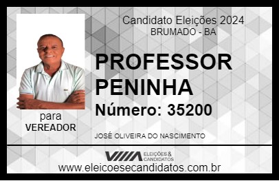 Candidato PROFESSOR PENINHA 2024 - BRUMADO - Eleições