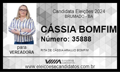 Candidato CÁSSIA BOMFIM 2024 - BRUMADO - Eleições