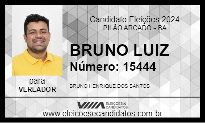 Candidato BRUNO LUIZ 2024 - PILÃO ARCADO - Eleições