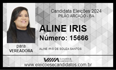 Candidato ALINE IRIS 2024 - PILÃO ARCADO - Eleições