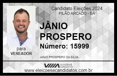 Candidato JÂNIO PROSPERO 2024 - PILÃO ARCADO - Eleições