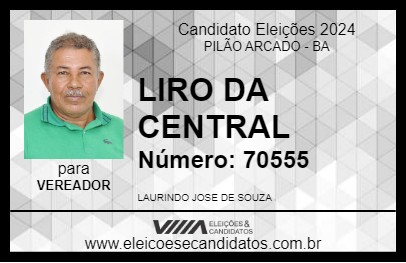 Candidato LAURINDO DA CENTRAL 2024 - PILÃO ARCADO - Eleições