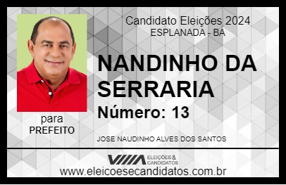 Candidato NANDINHO DA SERRARIA 2024 - ESPLANADA - Eleições