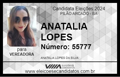 Candidato ANATALIA LOPES 2024 - PILÃO ARCADO - Eleições