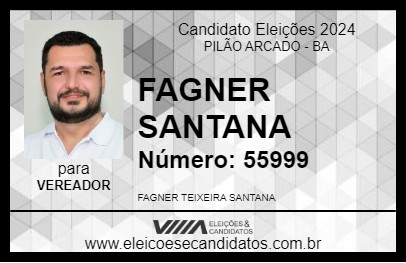 Candidato FAGNER SANTANA 2024 - PILÃO ARCADO - Eleições