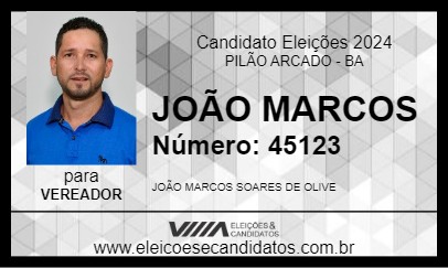 Candidato JOÃO MARCOS 2024 - PILÃO ARCADO - Eleições