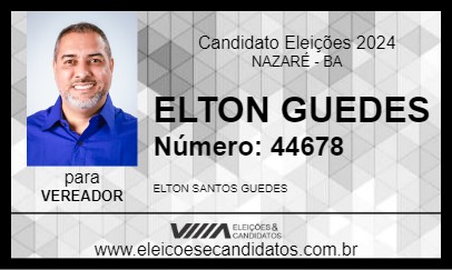 Candidato ELTON GUEDES 2024 - NAZARÉ - Eleições