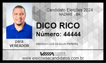 Candidato DICO RICO 2024 - NAZARÉ - Eleições