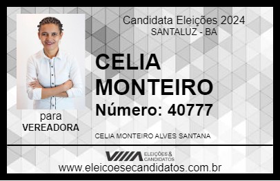 Candidato CELIA MONTEIRO 2024 - SANTALUZ - Eleições