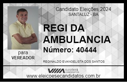 Candidato REGI DA AMBULANCIA 2024 - SANTALUZ - Eleições