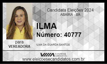 Candidato ILMA 2024 - ABAÍRA - Eleições