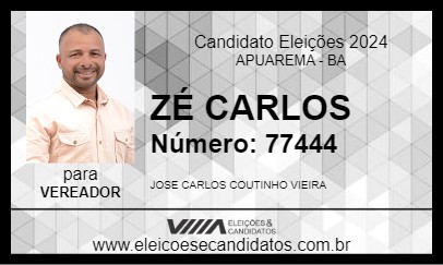 Candidato ZÉ CARLOS  2024 - APUAREMA - Eleições