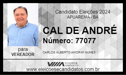 Candidato CAL DE ANDRÉ 2024 - APUAREMA - Eleições