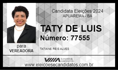 Candidato TATY DE LUIS  2024 - APUAREMA - Eleições