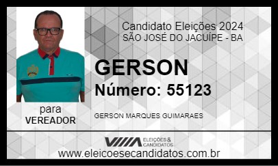 Candidato GERSON 2024 - SÃO JOSÉ DO JACUÍPE - Eleições