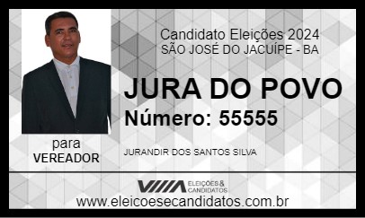 Candidato JURA DO POVO 2024 - SÃO JOSÉ DO JACUÍPE - Eleições