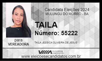 Candidato TAILA 2024 - MULUNGU DO MORRO - Eleições