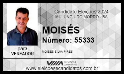 Candidato MOISÉS 2024 - MULUNGU DO MORRO - Eleições