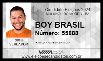 Candidato BOY BRASIL 2024 - MULUNGU DO MORRO - Eleições