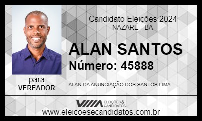 Candidato ALAN SANTOS 2024 - NAZARÉ - Eleições