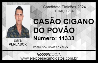 Candidato CASÃO CIGANO DO POVÃO 2024 - ITUAÇU - Eleições