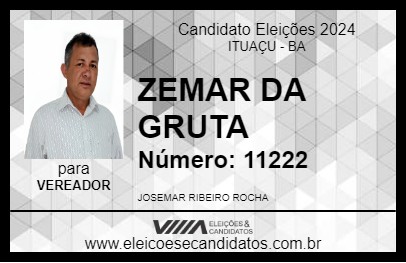 Candidato ZEMAR DA GRUTA 2024 - ITUAÇU - Eleições