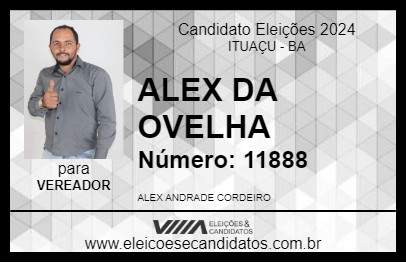 Candidato ALEX DA OVELHA 2024 - ITUAÇU - Eleições