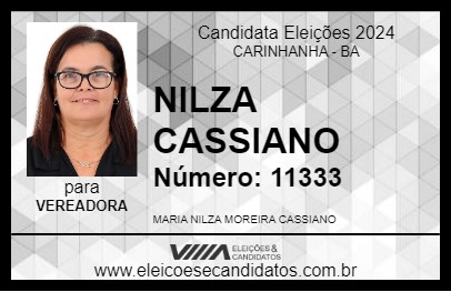 Candidato NILZA CASSIANO 2024 - CARINHANHA - Eleições