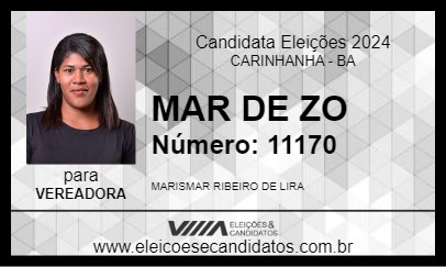 Candidato MAR DE ZO 2024 - CARINHANHA - Eleições