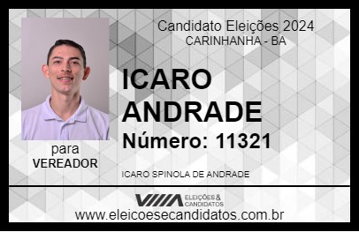 Candidato ICARO ANDRADE 2024 - CARINHANHA - Eleições