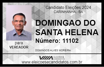 Candidato DOMINGAO DO SANTA HELENA 2024 - CARINHANHA - Eleições