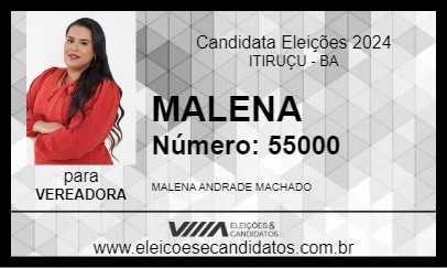 Candidato MALENA 2024 - ITIRUÇU - Eleições