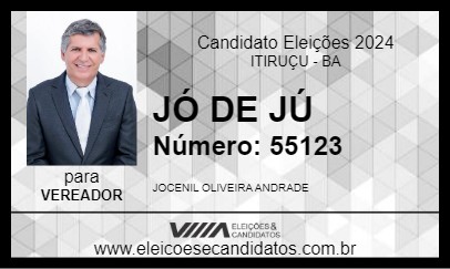 Candidato JÓ DE JÚ 2024 - ITIRUÇU - Eleições