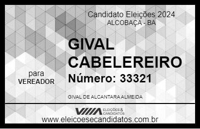 Candidato GIVAL CABELEREIRO 2024 - ALCOBAÇA - Eleições