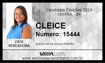 Candidato GLEICE RIBEIRO 2024 - CENTRAL - Eleições