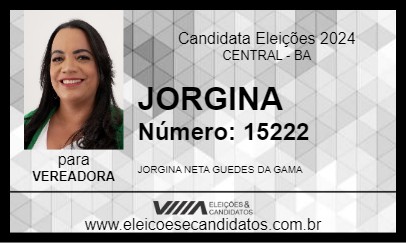 Candidato JORGINA 2024 - CENTRAL - Eleições