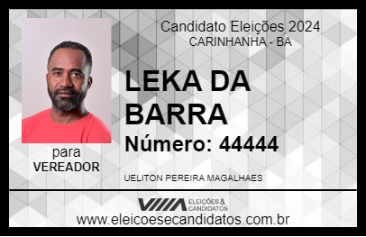 Candidato LEKA DA BARRA 2024 - CARINHANHA - Eleições