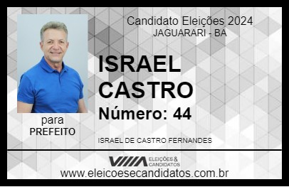 Candidato ISRAEL CASTRO 2024 - JAGUARARI - Eleições