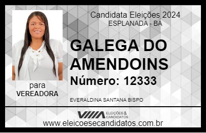 Candidato GALEGA DO AMENDOINS 2024 - ESPLANADA - Eleições