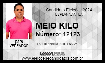 Candidato MEIO KILO 2024 - ESPLANADA - Eleições