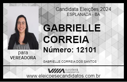 Candidato GABRIELLE CORREIA 2024 - ESPLANADA - Eleições