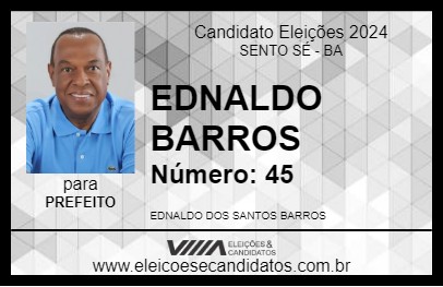 Candidato EDNALDO BARROS 2024 - SENTO SÉ - Eleições