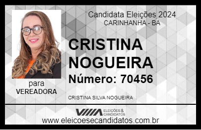 Candidato CRISTINA NOGUEIRA 2024 - CARINHANHA - Eleições