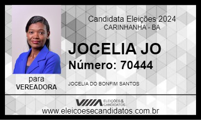 Candidato JOCELIA JO 2024 - CARINHANHA - Eleições