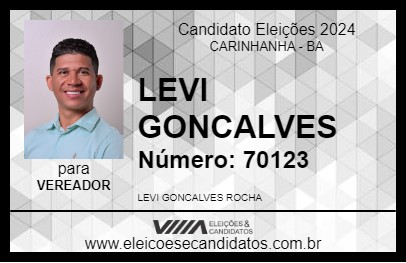 Candidato LEVI GONCALVES 2024 - CARINHANHA - Eleições