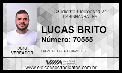 Candidato LUCAS BRITO 2024 - CARINHANHA - Eleições