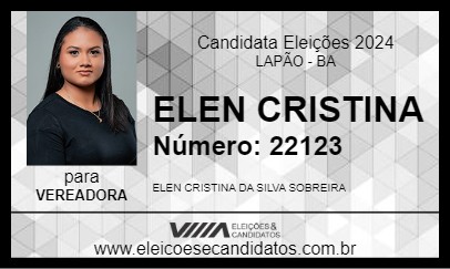 Candidato ELEN CRISTINA 2024 - LAPÃO - Eleições