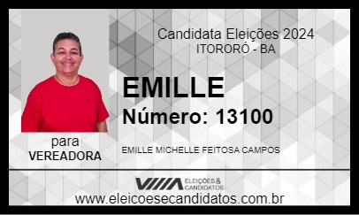 Candidato EMILLE 2024 - ITORORÓ - Eleições