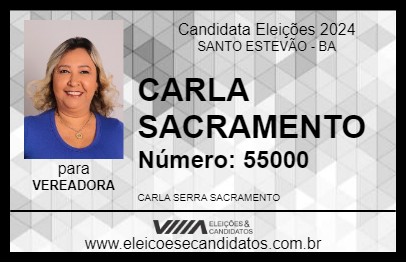 Candidato CARLA SACRAMENTO 2024 - SANTO ESTEVÃO - Eleições