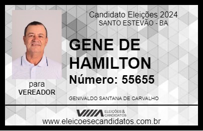 Candidato GENE DE HAMILTON 2024 - SANTO ESTEVÃO - Eleições